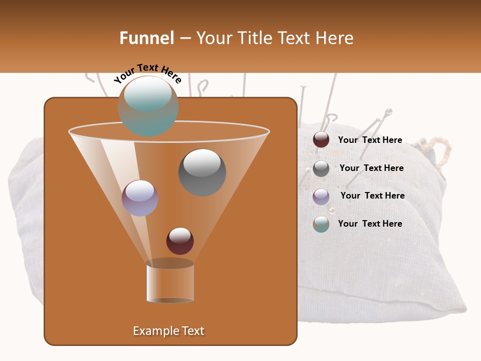 A Pillow With Pins Sticking Out Of It PowerPoint Template