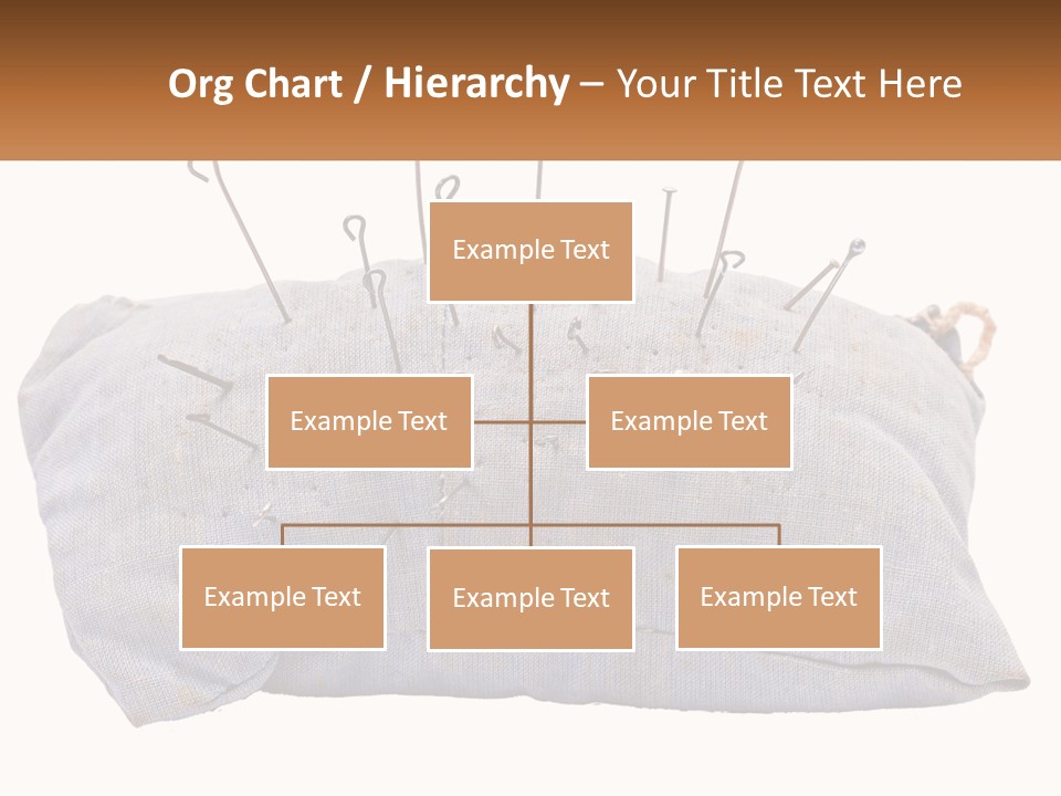 A Pillow With Pins Sticking Out Of It PowerPoint Template