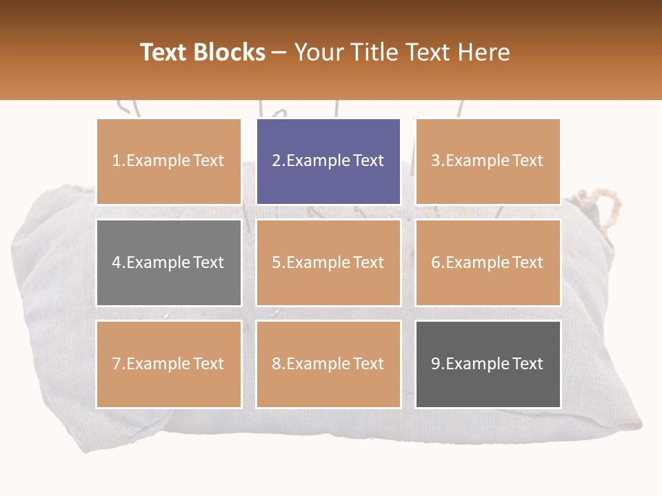 A Pillow With Pins Sticking Out Of It PowerPoint Template