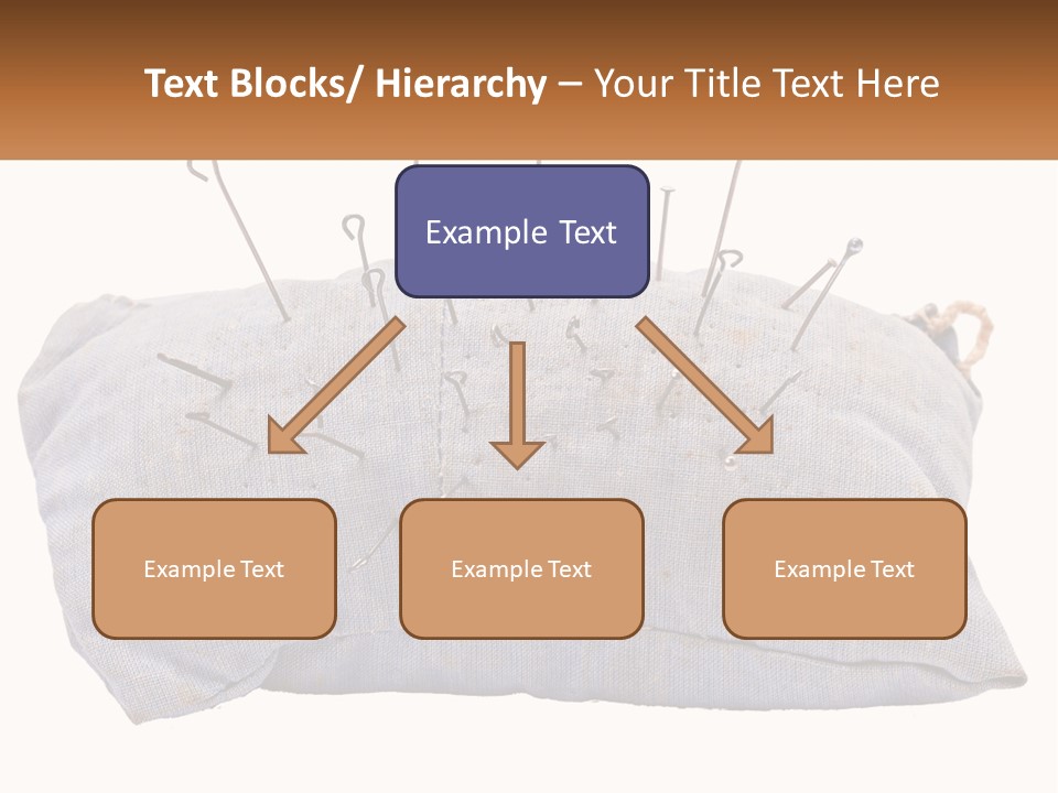 A Pillow With Pins Sticking Out Of It PowerPoint Template