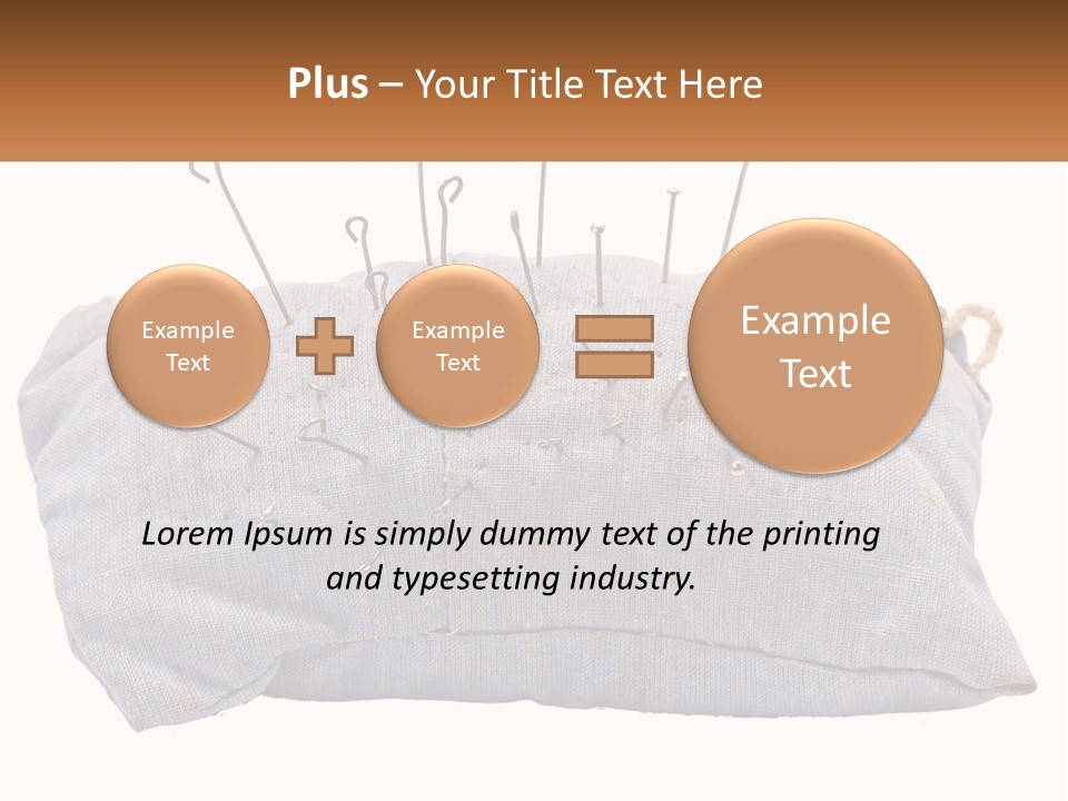 A Pillow With Pins Sticking Out Of It PowerPoint Template
