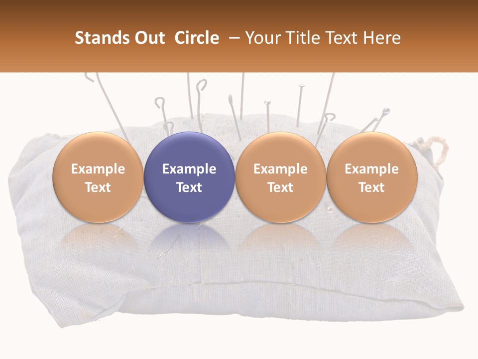 A Pillow With Pins Sticking Out Of It PowerPoint Template
