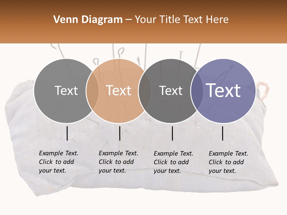 A Pillow With Pins Sticking Out Of It PowerPoint Template