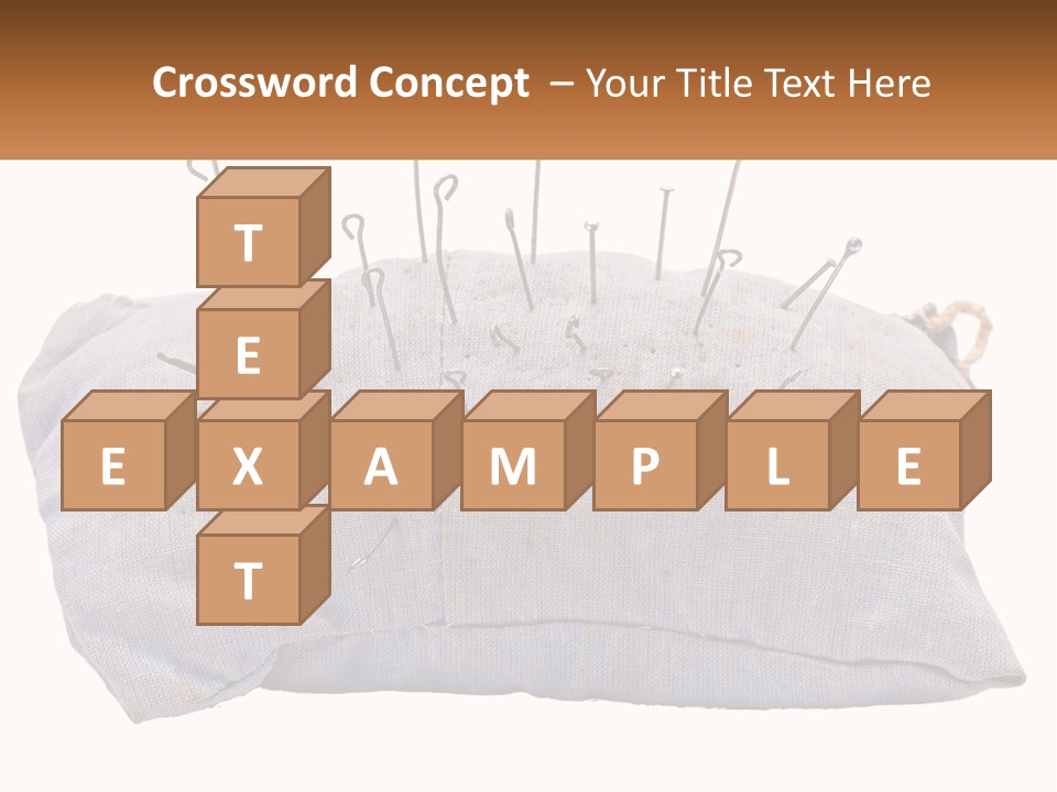 A Pillow With Pins Sticking Out Of It PowerPoint Template