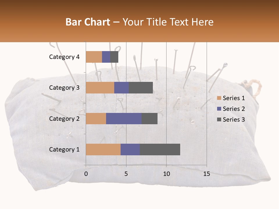 A Pillow With Pins Sticking Out Of It PowerPoint Template