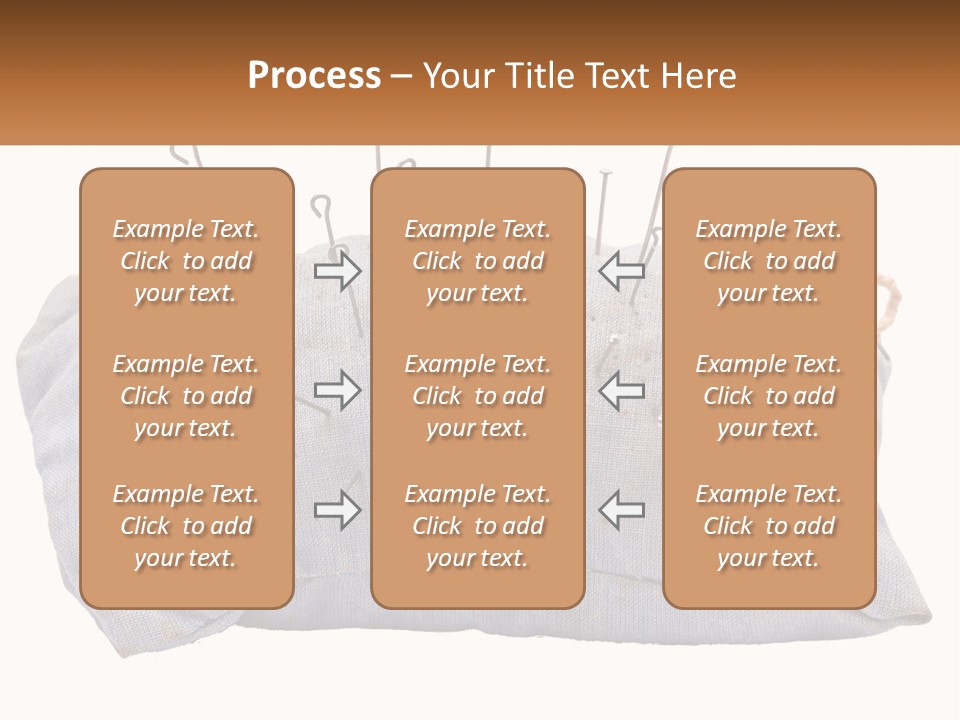 A Pillow With Pins Sticking Out Of It PowerPoint Template