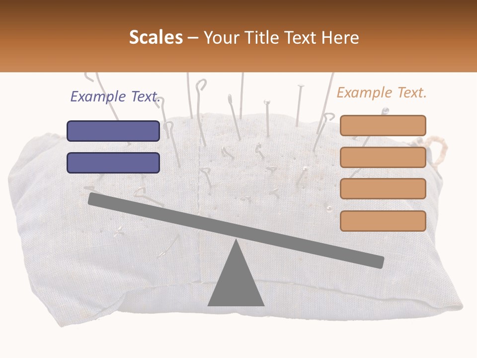 A Pillow With Pins Sticking Out Of It PowerPoint Template