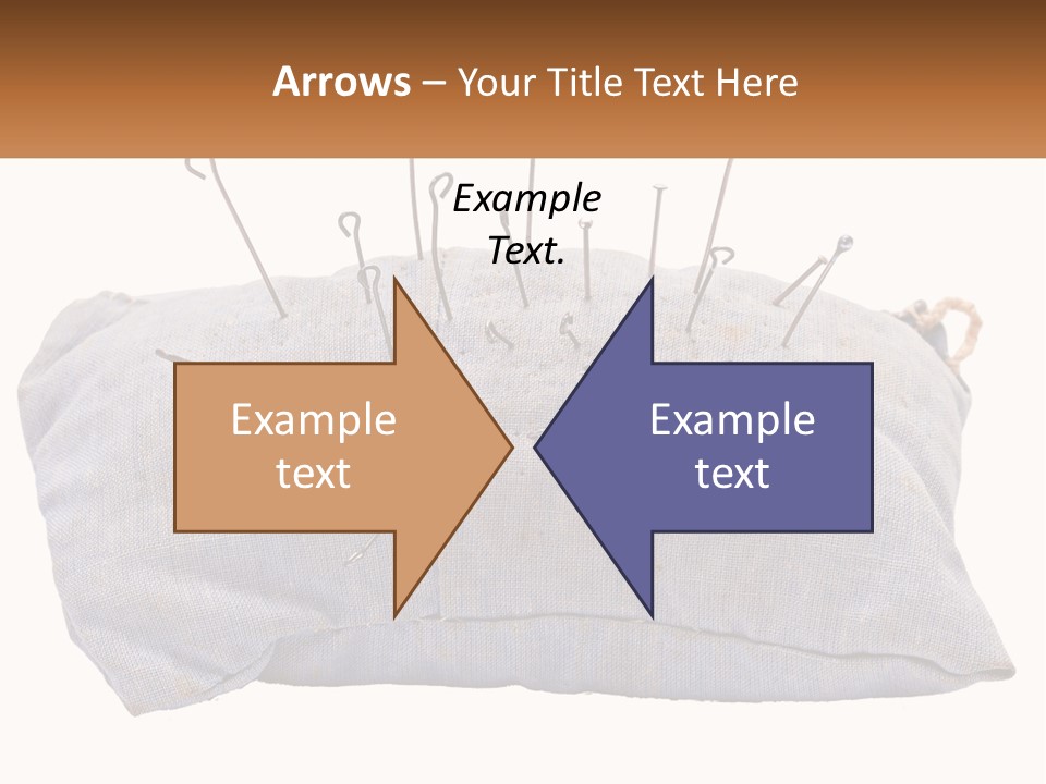 A Pillow With Pins Sticking Out Of It PowerPoint Template