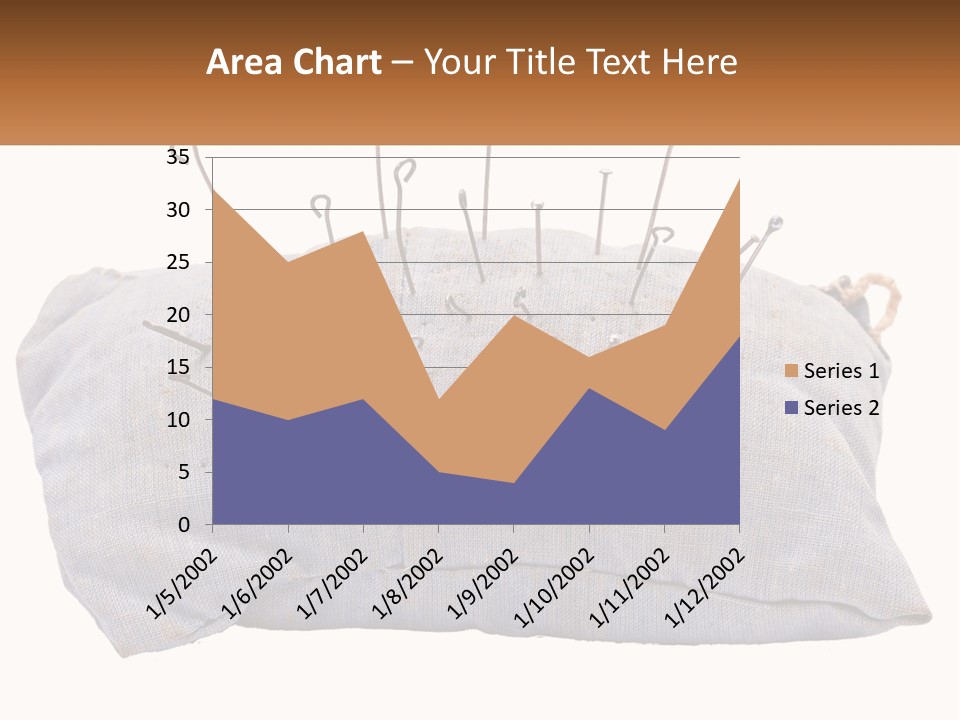 A Pillow With Pins Sticking Out Of It PowerPoint Template