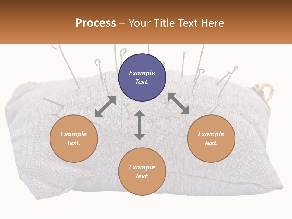 A Pillow With Pins Sticking Out Of It PowerPoint Template