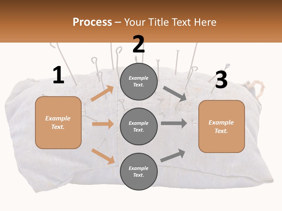 A Pillow With Pins Sticking Out Of It PowerPoint Template