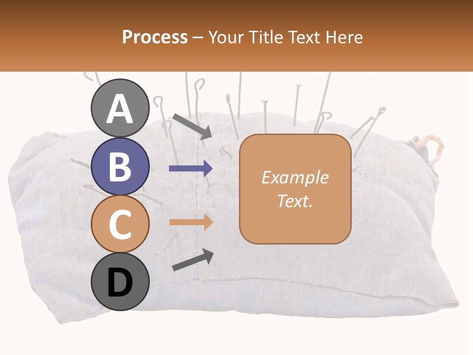 A Pillow With Pins Sticking Out Of It PowerPoint Template
