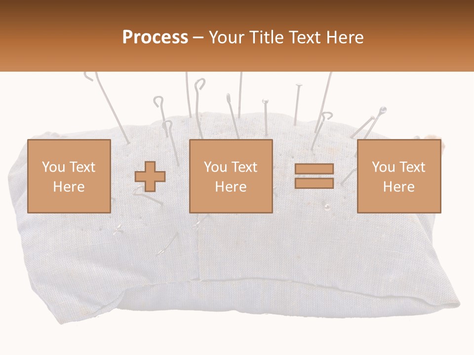 A Pillow With Pins Sticking Out Of It PowerPoint Template