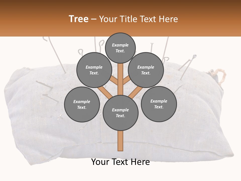 A Pillow With Pins Sticking Out Of It PowerPoint Template