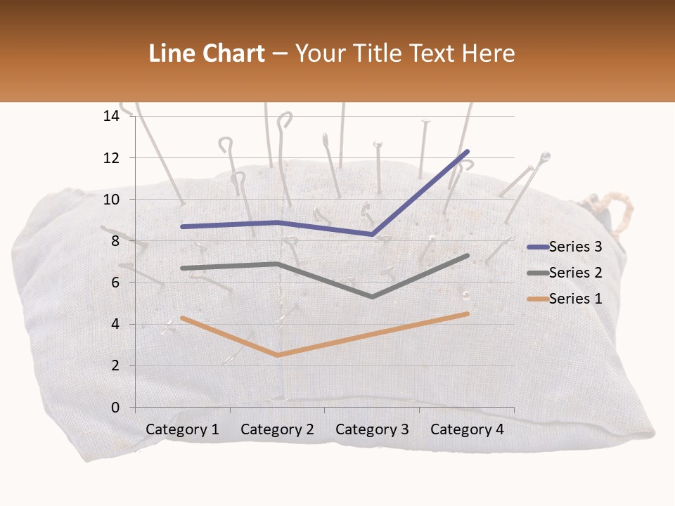 A Pillow With Pins Sticking Out Of It PowerPoint Template