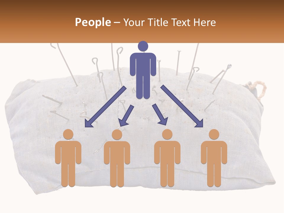 A Pillow With Pins Sticking Out Of It PowerPoint Template