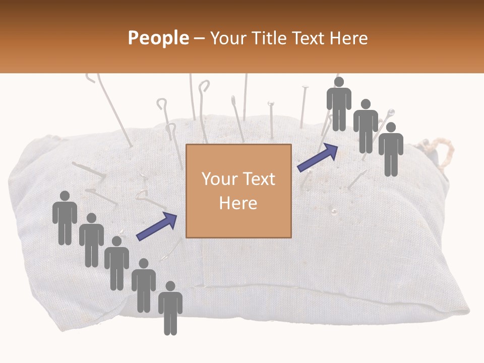 A Pillow With Pins Sticking Out Of It PowerPoint Template