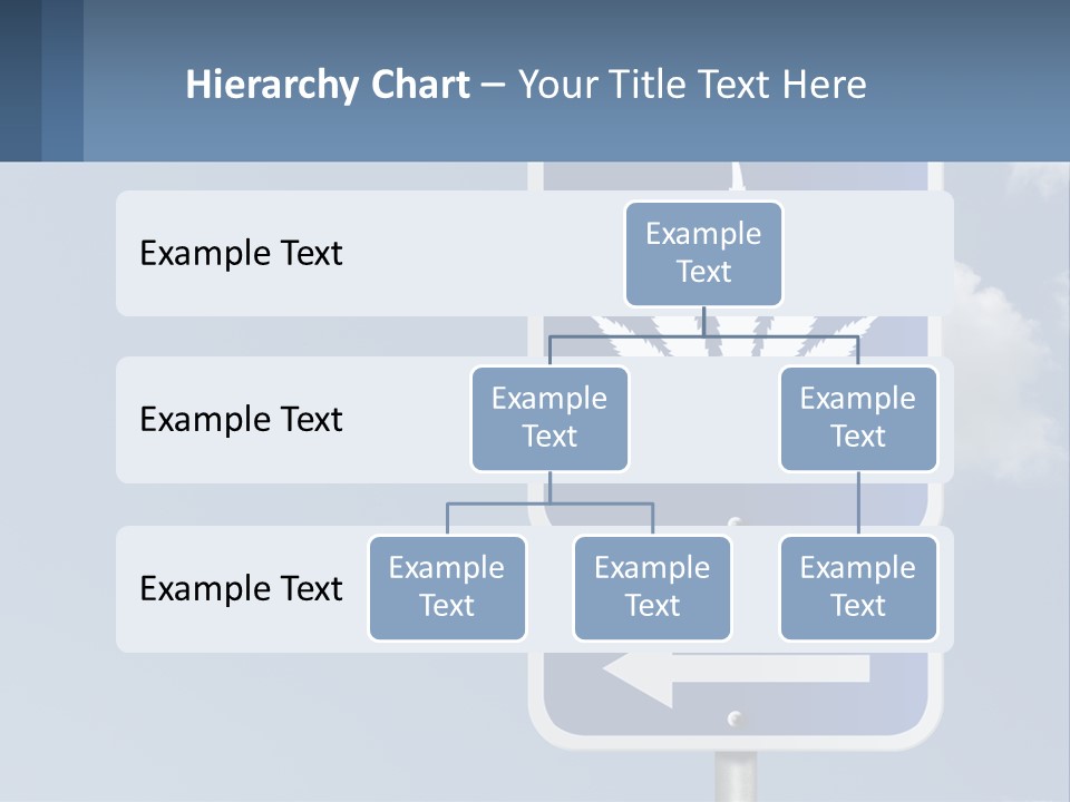 A Blue Street Sign With A Marijuana Leaf On It PowerPoint Template