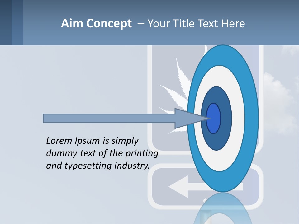 A Blue Street Sign With A Marijuana Leaf On It PowerPoint Template