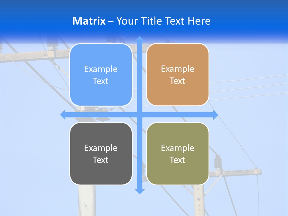 A Power Pole With Power Lines And A Blue Sky In The Background PowerPoint Template
