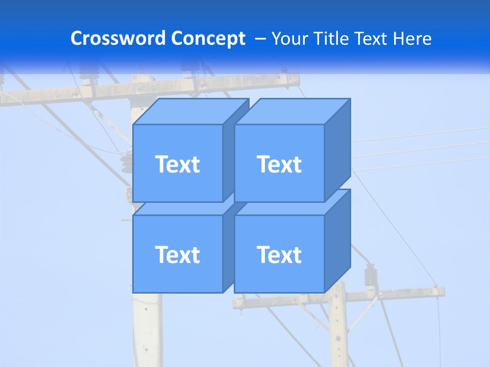 A Power Pole With Power Lines And A Blue Sky In The Background PowerPoint Template