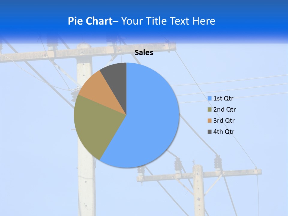 A Power Pole With Power Lines And A Blue Sky In The Background PowerPoint Template