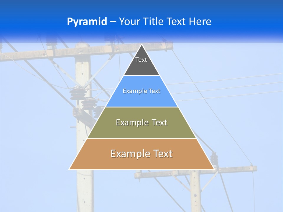 A Power Pole With Power Lines And A Blue Sky In The Background PowerPoint Template