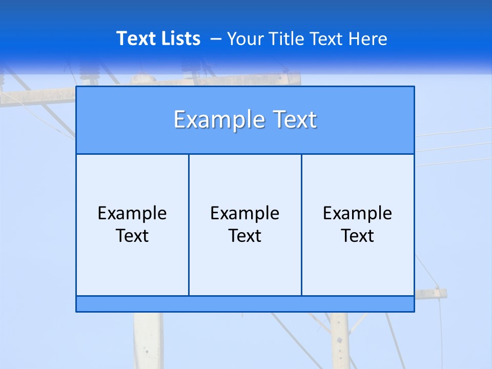 A Power Pole With Power Lines And A Blue Sky In The Background PowerPoint Template