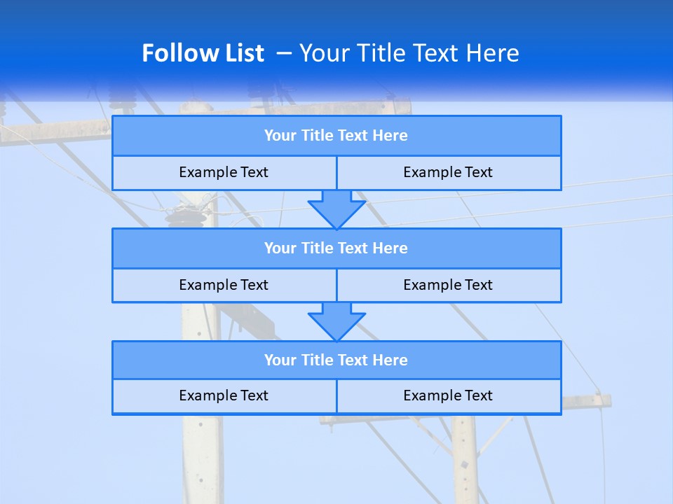 A Power Pole With Power Lines And A Blue Sky In The Background PowerPoint Template