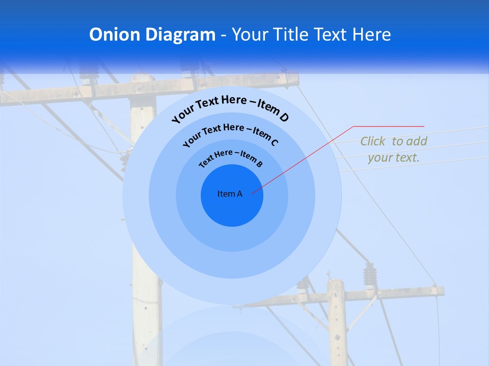 A Power Pole With Power Lines And A Blue Sky In The Background PowerPoint Template