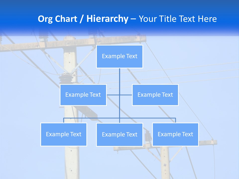 A Power Pole With Power Lines And A Blue Sky In The Background PowerPoint Template