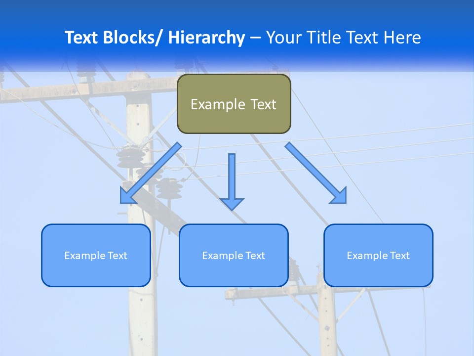 A Power Pole With Power Lines And A Blue Sky In The Background PowerPoint Template