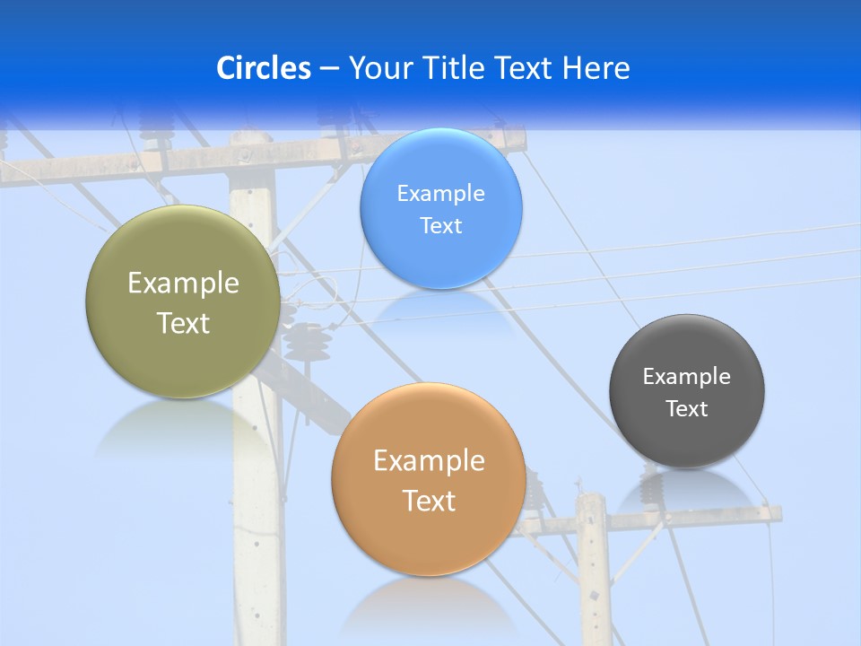 A Power Pole With Power Lines And A Blue Sky In The Background PowerPoint Template