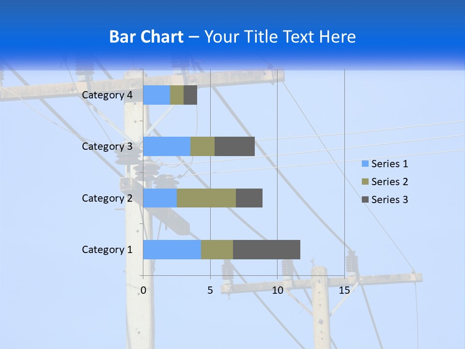 A Power Pole With Power Lines And A Blue Sky In The Background PowerPoint Template