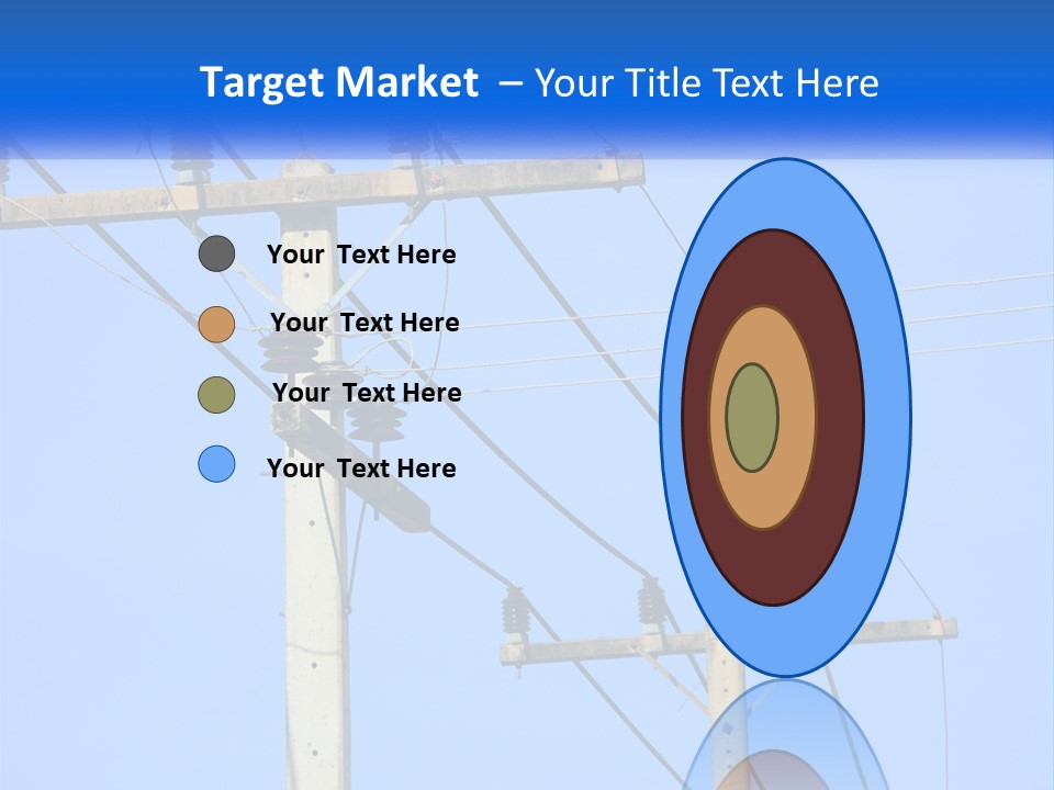 A Power Pole With Power Lines And A Blue Sky In The Background PowerPoint Template