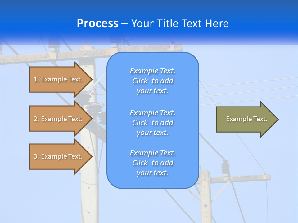 A Power Pole With Power Lines And A Blue Sky In The Background PowerPoint Template