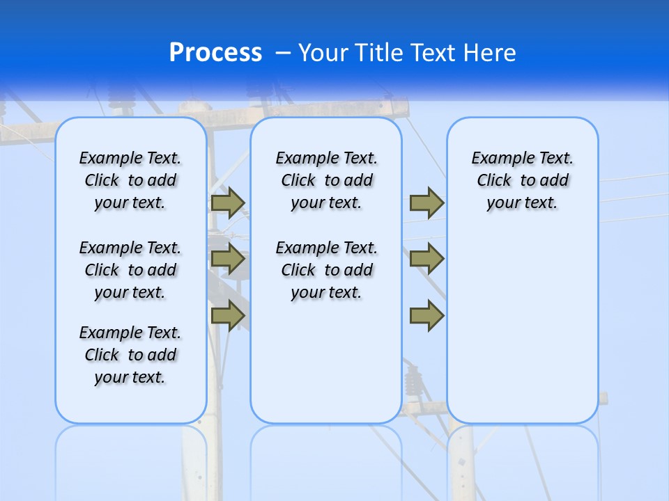 A Power Pole With Power Lines And A Blue Sky In The Background PowerPoint Template