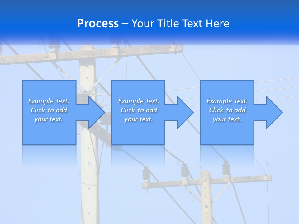 A Power Pole With Power Lines And A Blue Sky In The Background PowerPoint Template