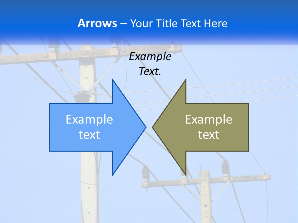 A Power Pole With Power Lines And A Blue Sky In The Background PowerPoint Template