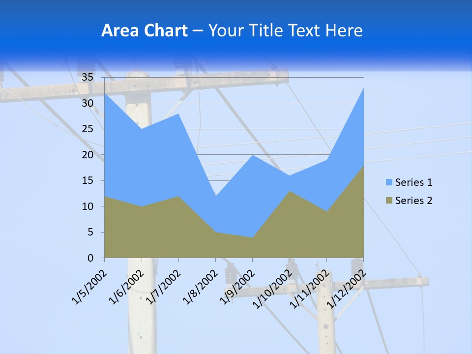 A Power Pole With Power Lines And A Blue Sky In The Background PowerPoint Template