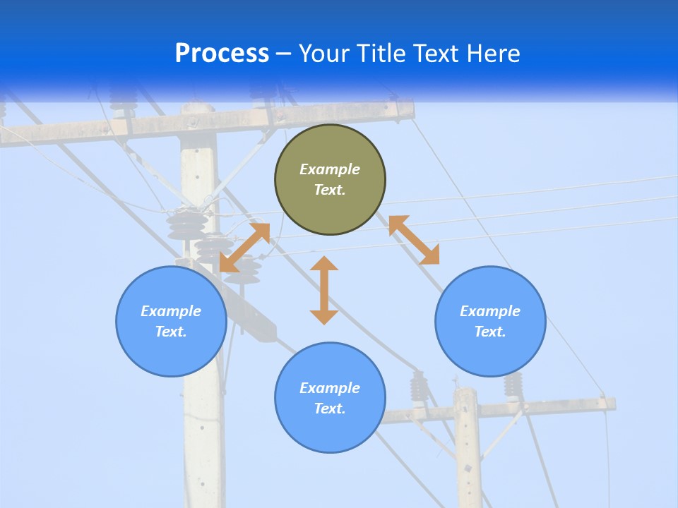 A Power Pole With Power Lines And A Blue Sky In The Background PowerPoint Template