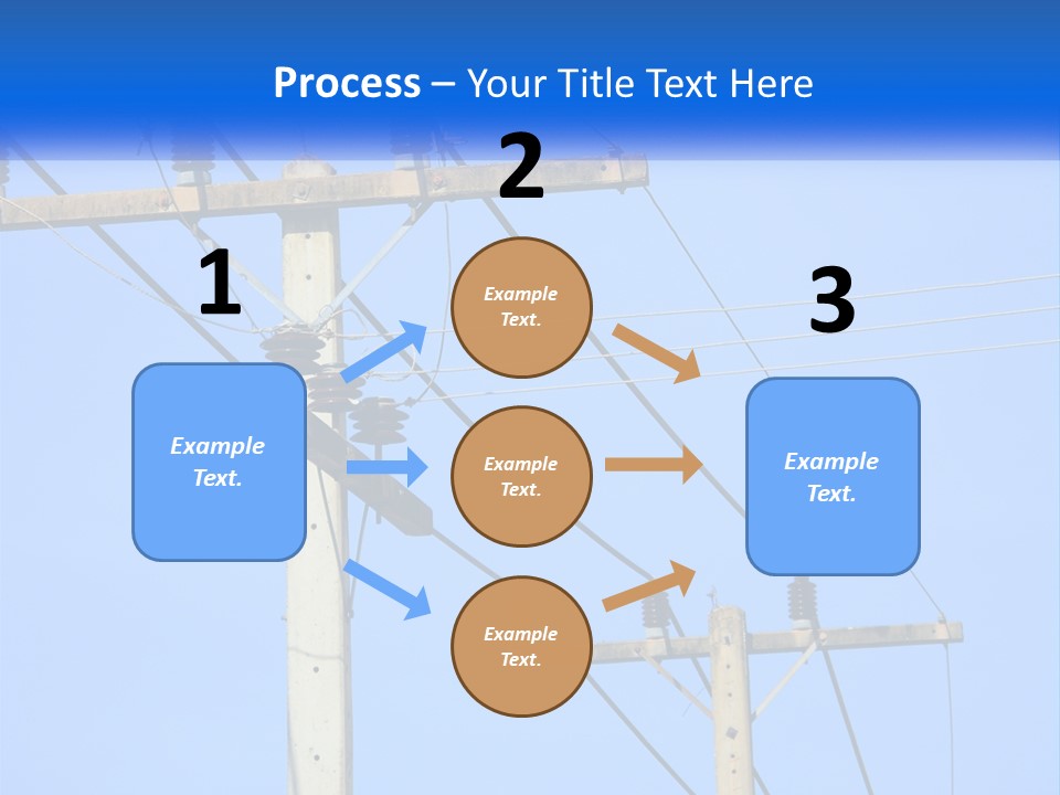 A Power Pole With Power Lines And A Blue Sky In The Background PowerPoint Template