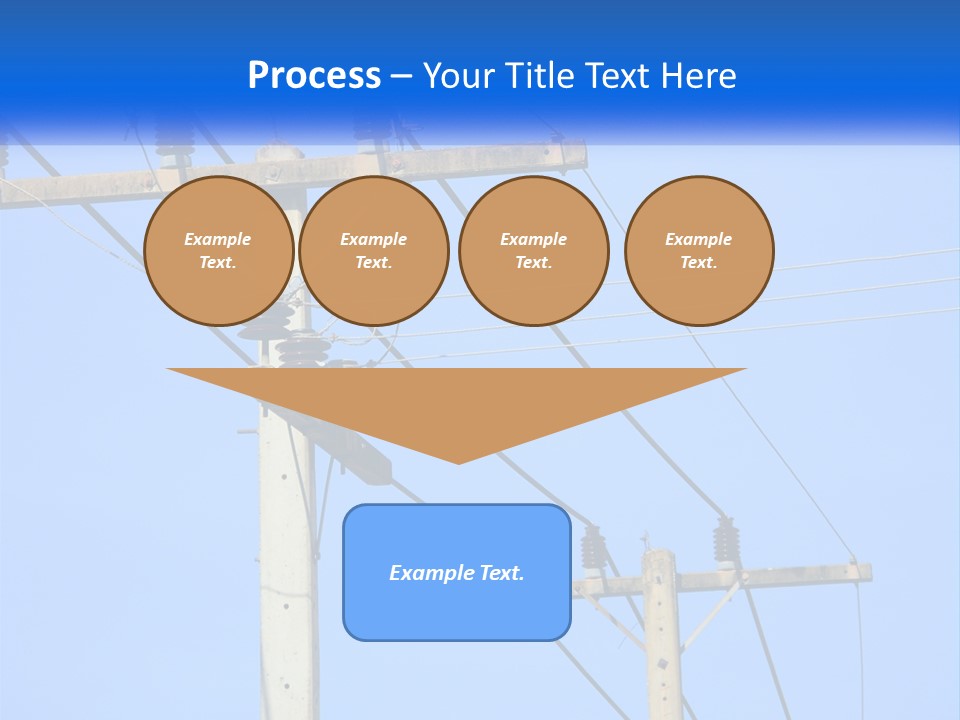 A Power Pole With Power Lines And A Blue Sky In The Background PowerPoint Template