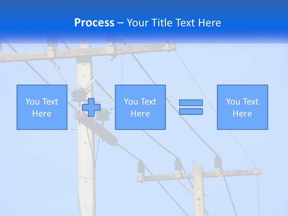 A Power Pole With Power Lines And A Blue Sky In The Background PowerPoint Template