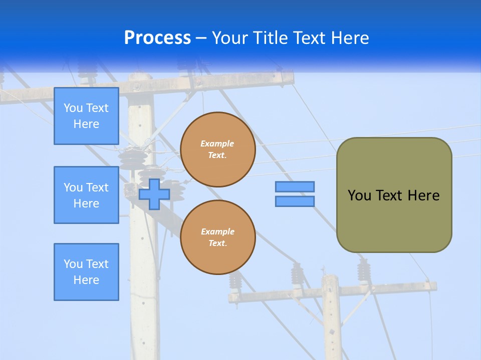 A Power Pole With Power Lines And A Blue Sky In The Background PowerPoint Template
