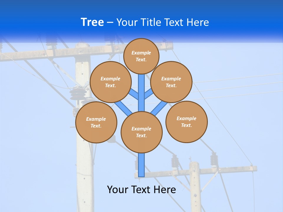 A Power Pole With Power Lines And A Blue Sky In The Background PowerPoint Template