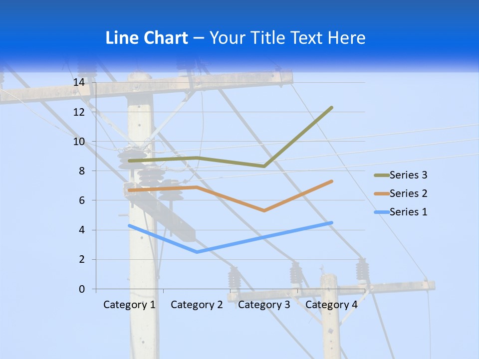 A Power Pole With Power Lines And A Blue Sky In The Background PowerPoint Template