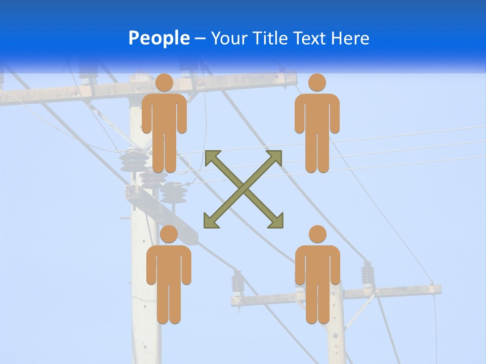 A Power Pole With Power Lines And A Blue Sky In The Background PowerPoint Template