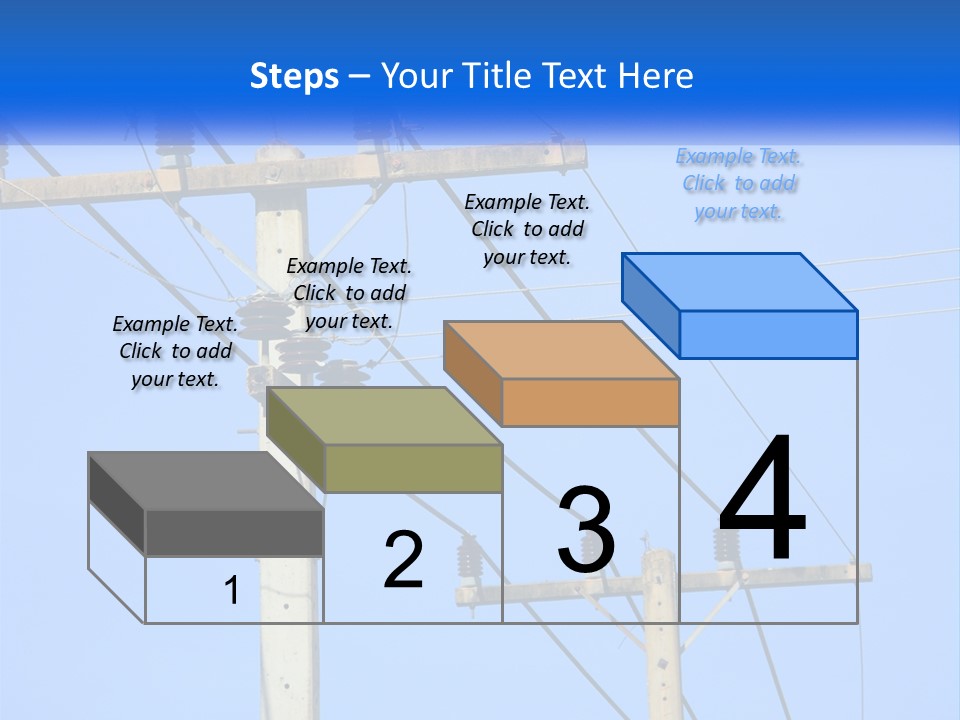 A Power Pole With Power Lines And A Blue Sky In The Background PowerPoint Template