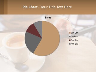 A Person Holding A Pair Of Scissors Over A Cup Of Coffee PowerPoint Template